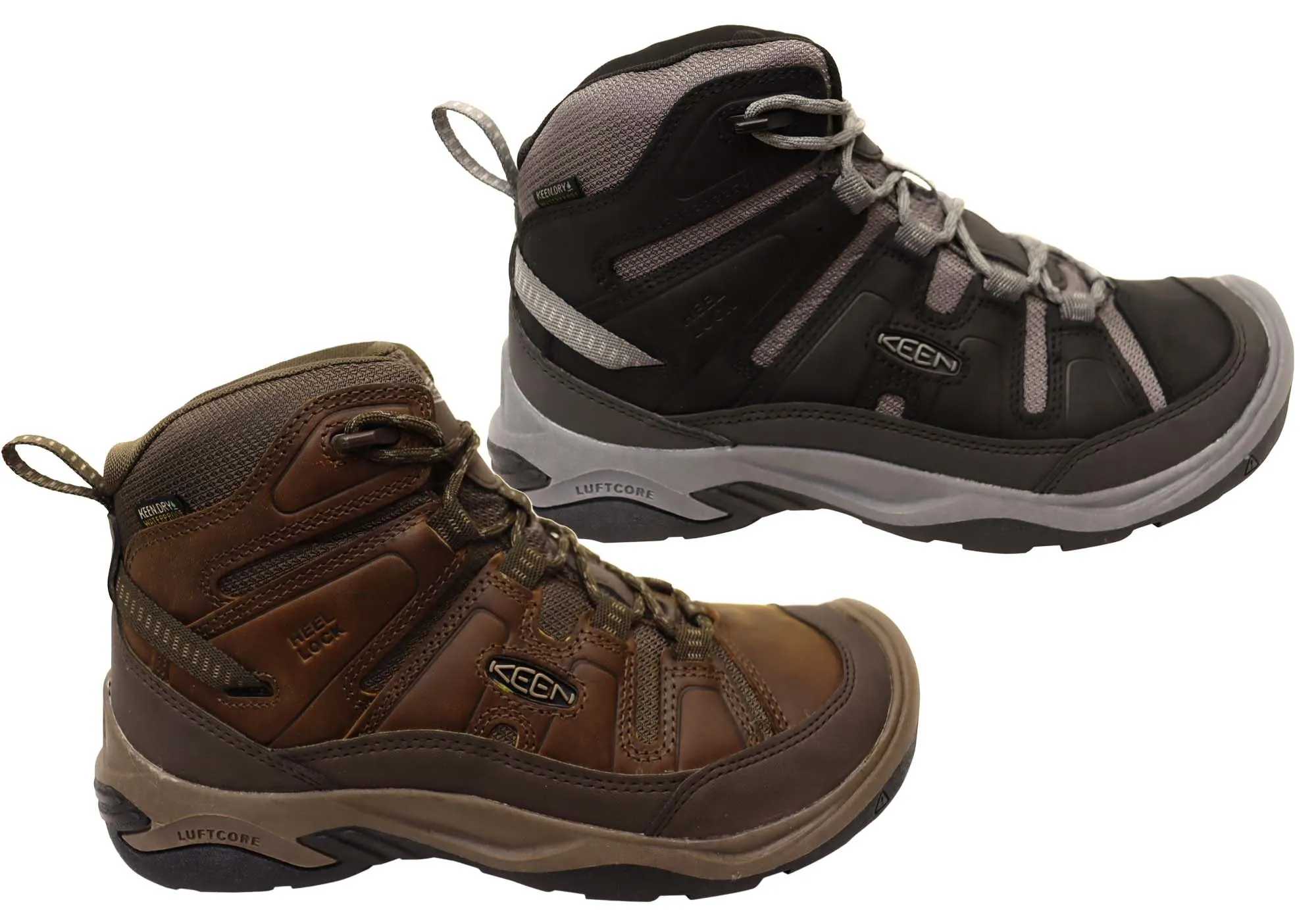 Keen Circadia Mid Waterproof Mens Leather Wide Fit Hiking Boots Keen Shoes