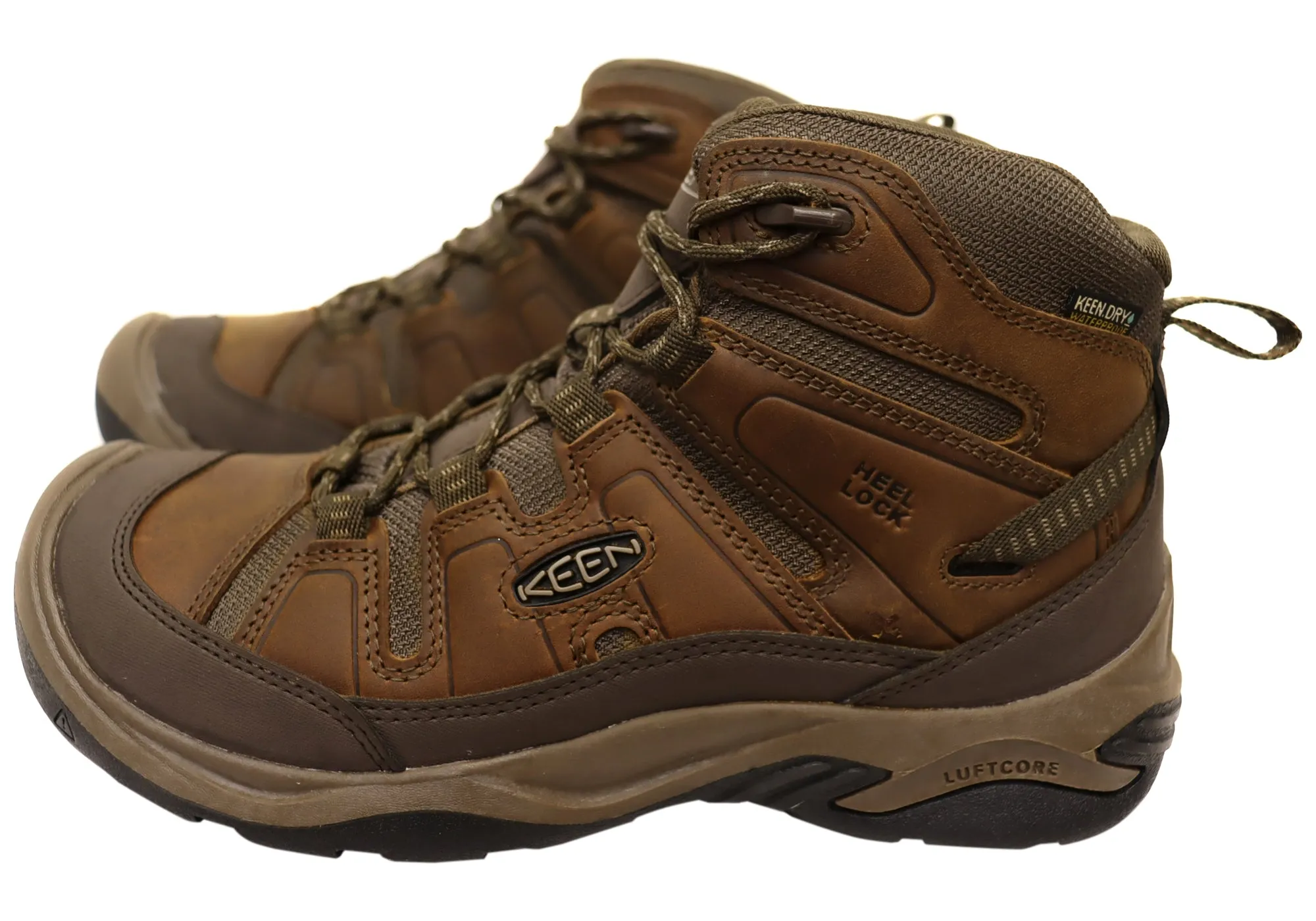 Keen Circadia Mid Waterproof Mens Leather Wide Fit Hiking Boots Keen Shoes