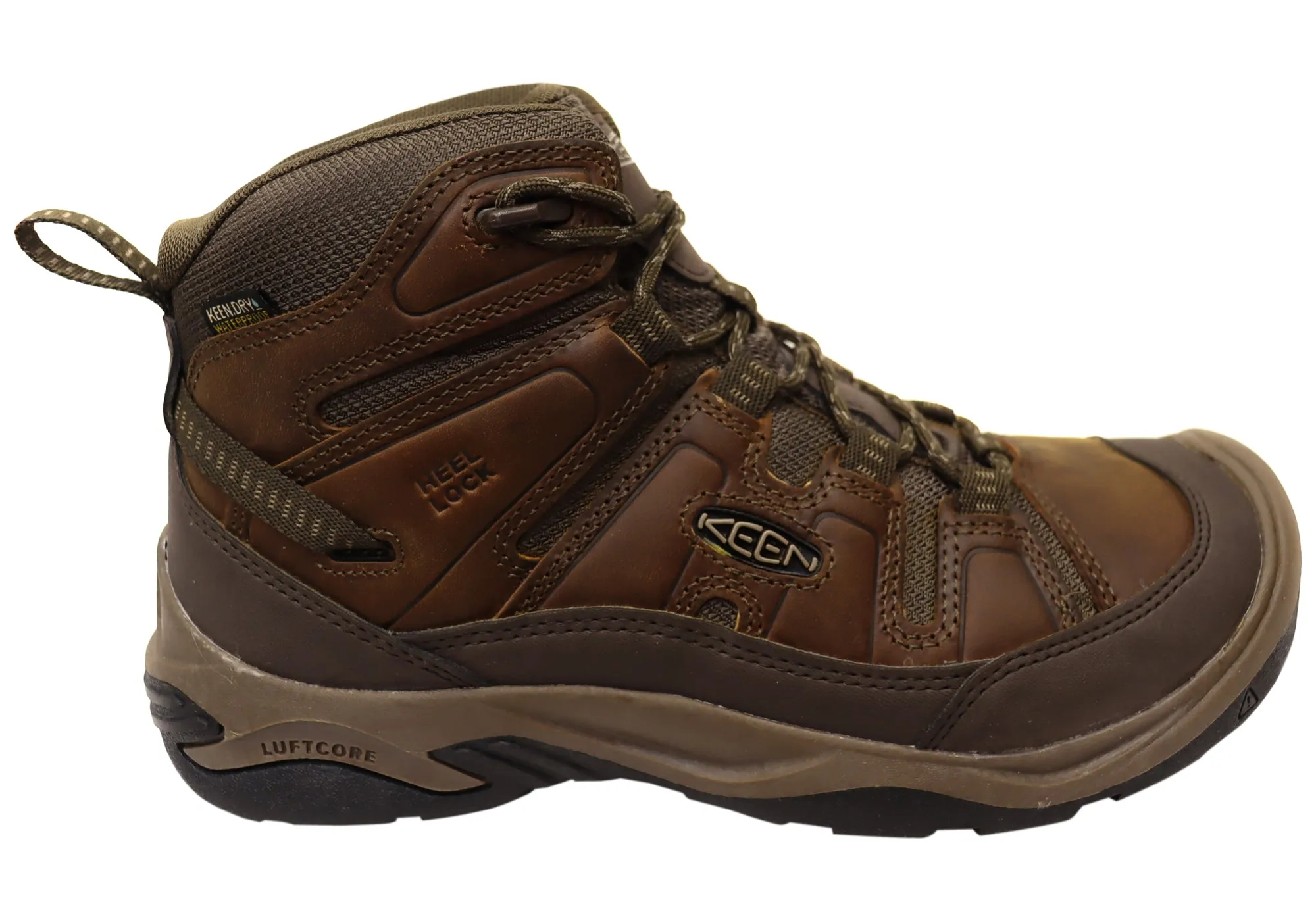 Keen Circadia Mid Waterproof Mens Leather Wide Fit Hiking Boots Keen Shoes