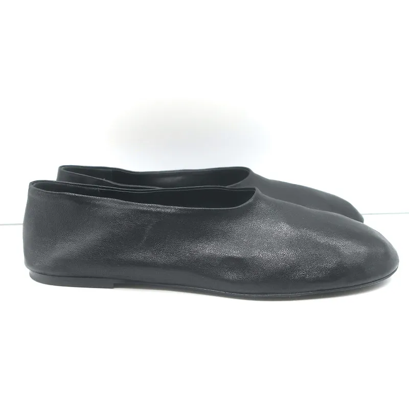 Khaite Maiden Ballet Flats Black Leather Size 37