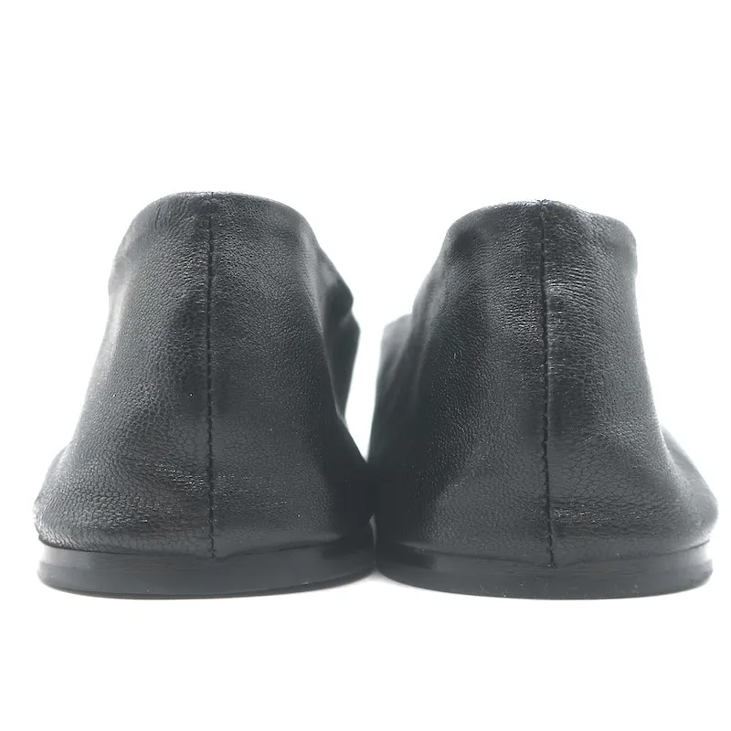 Khaite Maiden Ballet Flats Black Leather Size 37