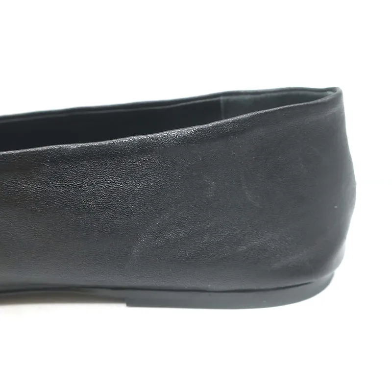 Khaite Maiden Ballet Flats Black Leather Size 37