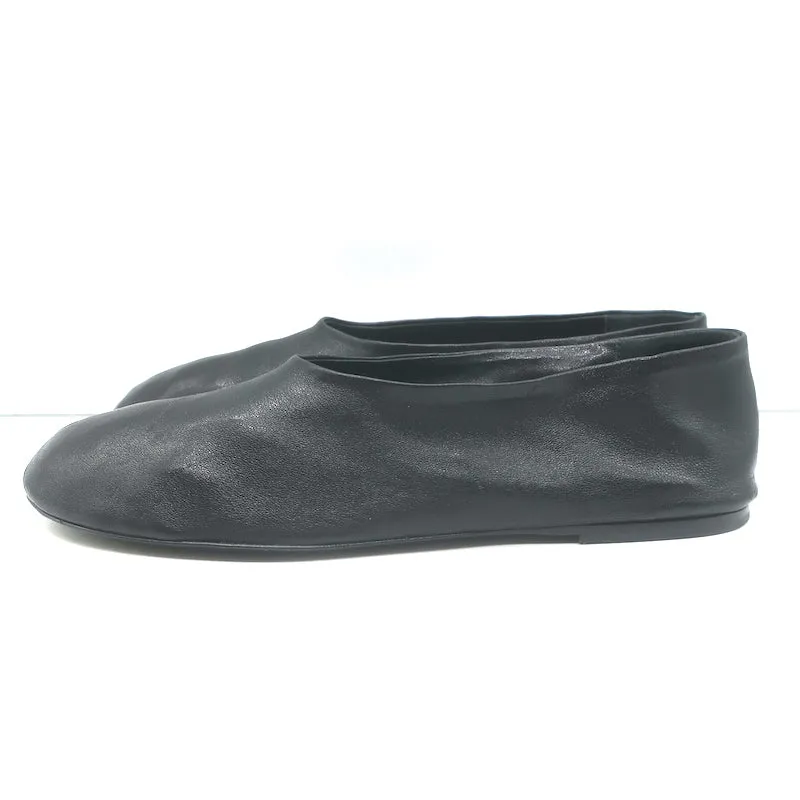 Khaite Maiden Ballet Flats Black Leather Size 37