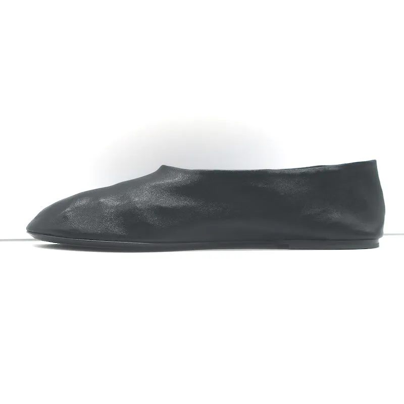 Khaite Maiden Ballet Flats Black Leather Size 37
