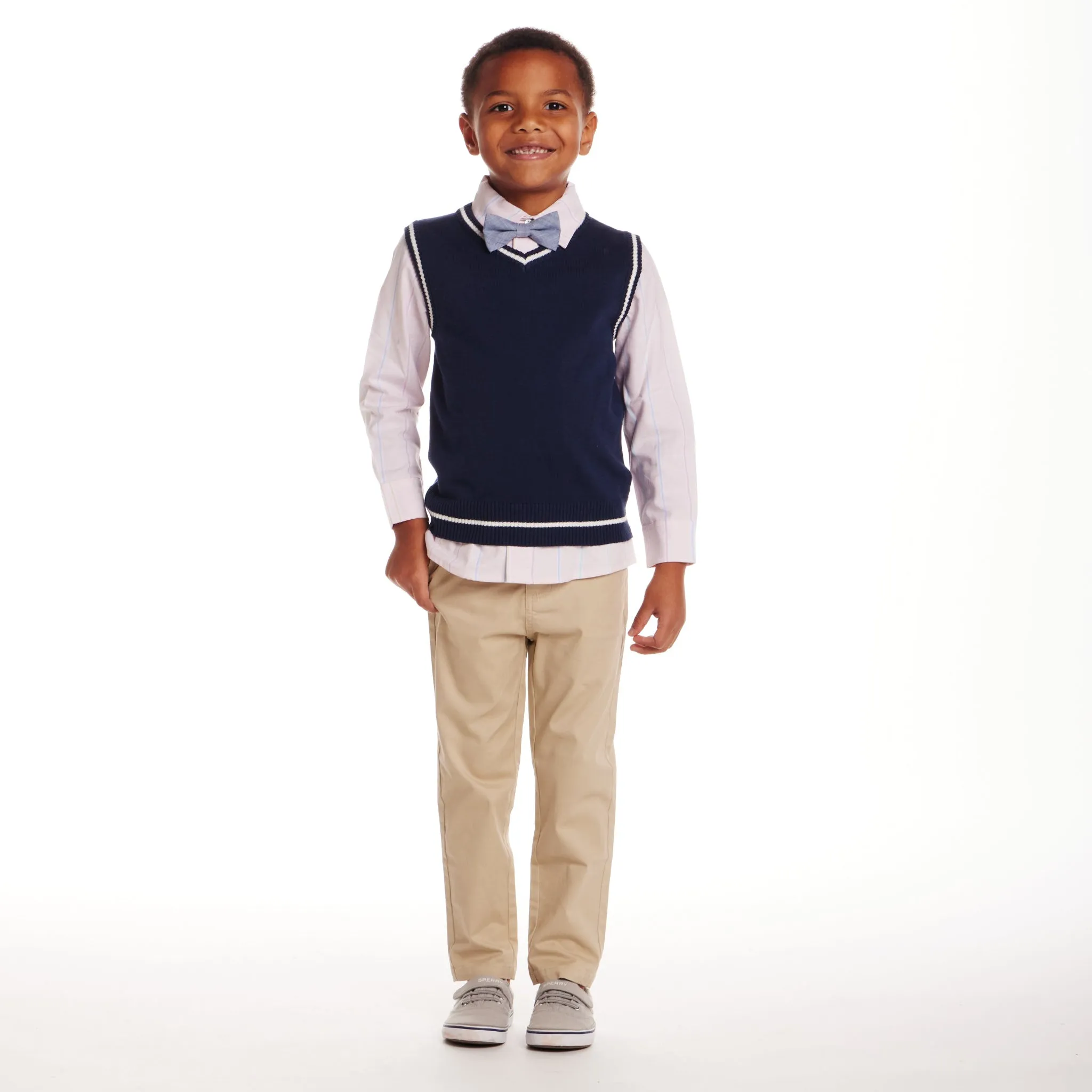 Kids (2-7) Sweater Vest Set | Navy Babykids_Andy-Evan