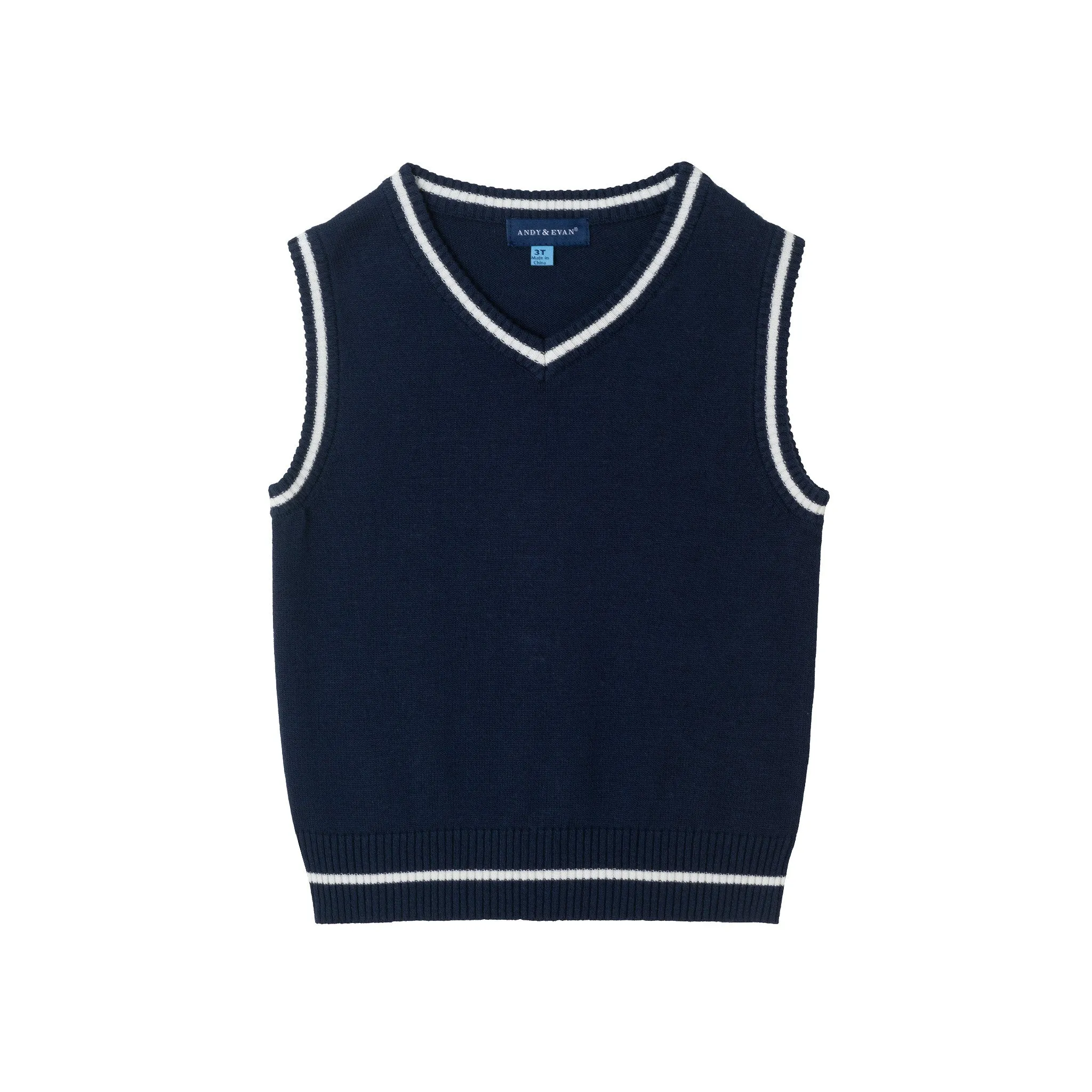 Kids (2-7) Sweater Vest Set | Navy Babykids_Andy-Evan
