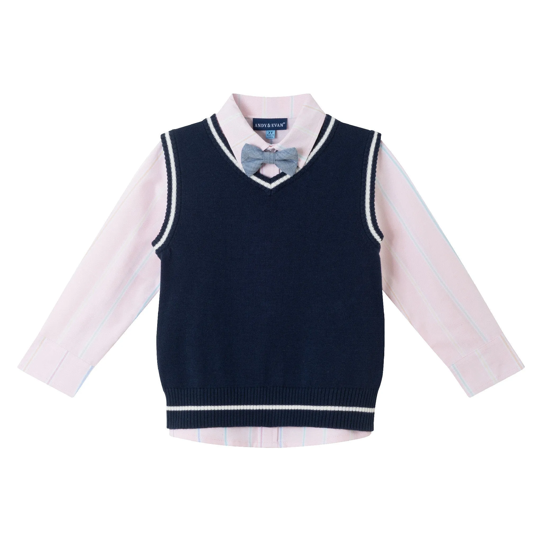 Kids (2-7) Sweater Vest Set | Navy Babykids_Andy-Evan