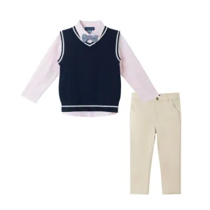 Kids (2-7) Sweater Vest Set | Navy Babykids_Andy-Evan