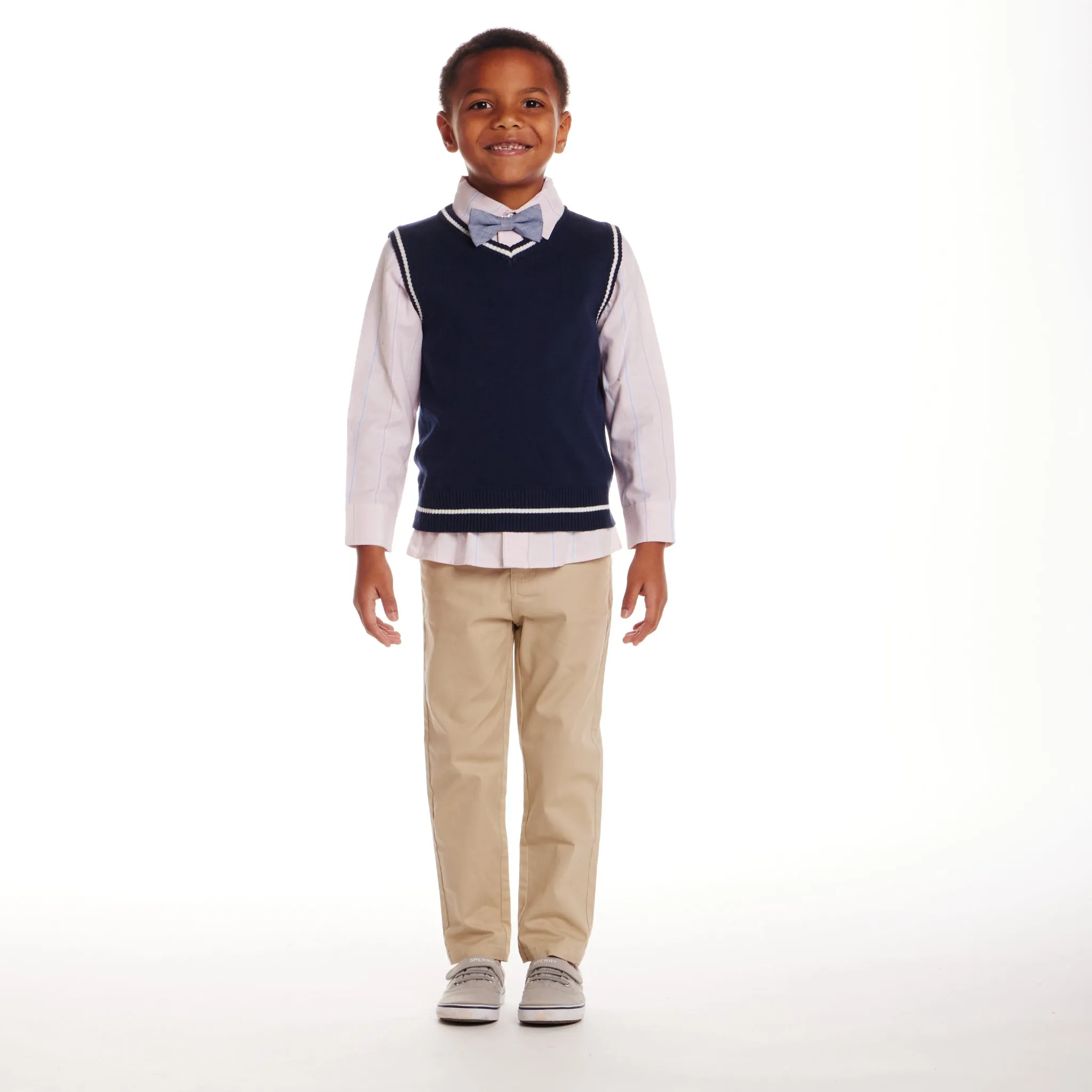Kids (2-7) Sweater Vest Set | Navy Babykids_Andy-Evan