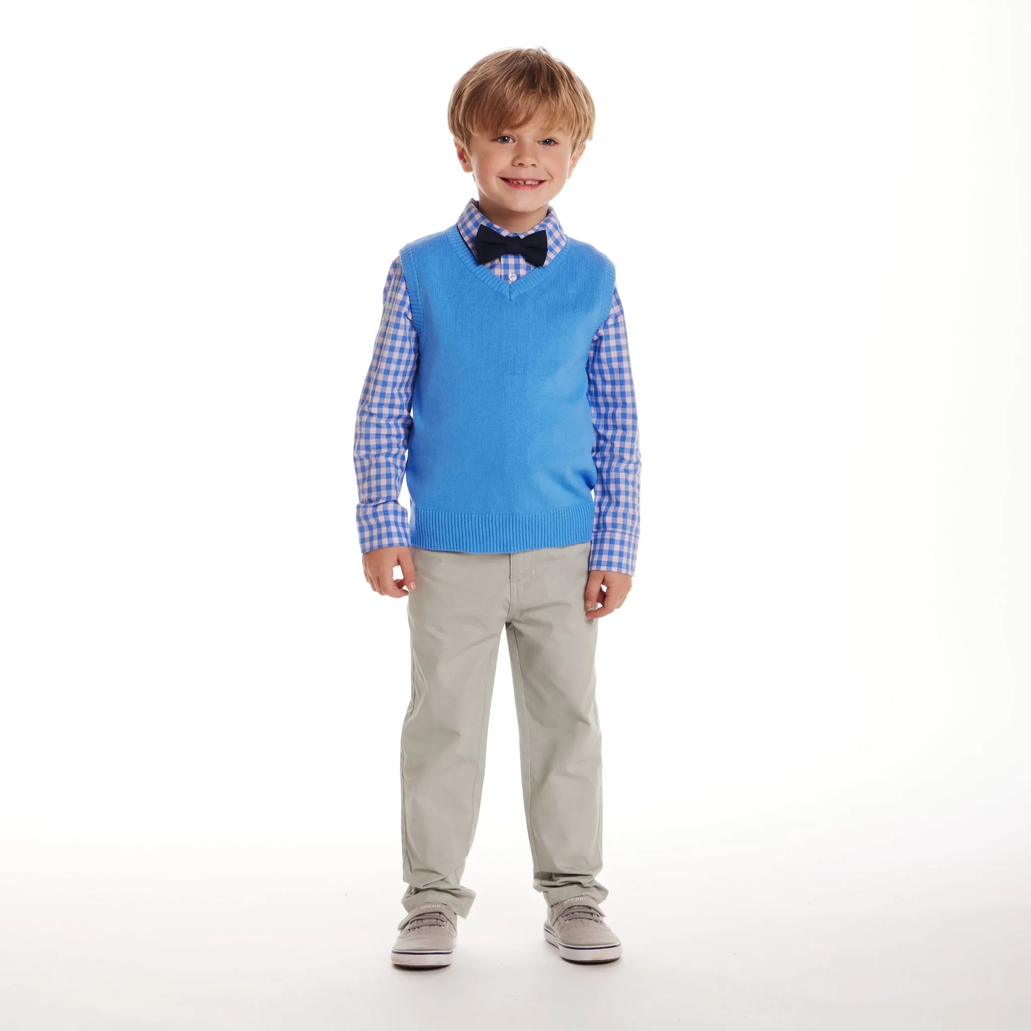 Kids (2-8) Sweater Vest Set | Midnight Blue Babykids_Andy-Evan
