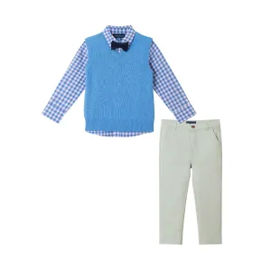 Kids (2-8) Sweater Vest Set | Midnight Blue Babykids_Andy-Evan