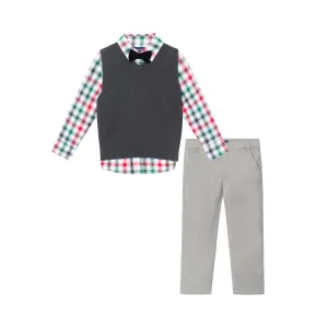 Kids 4-piece Sweater Vest Set | Holiday Gent Babykids_Andy-Evan