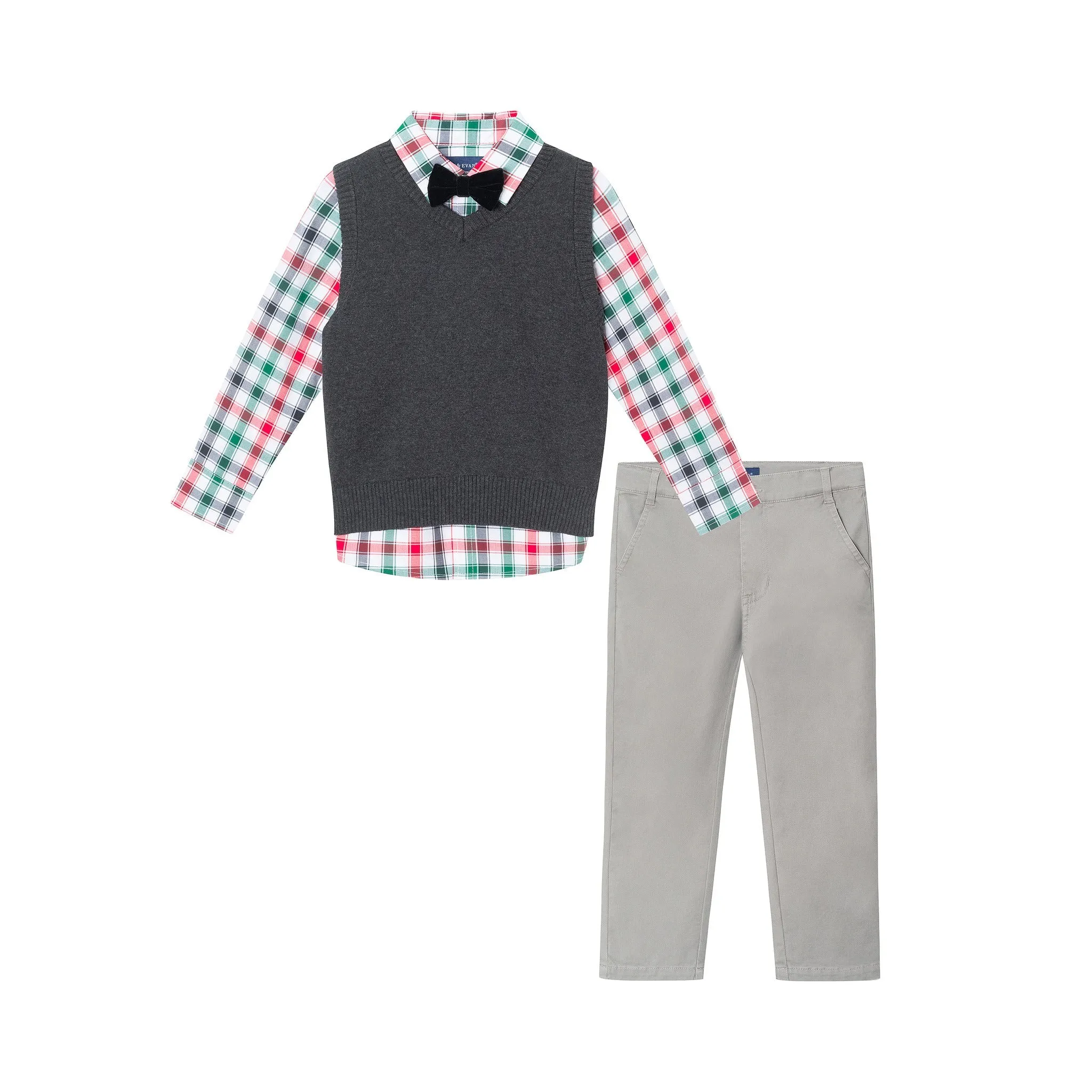 Kids 4-piece Sweater Vest Set | Holiday Gent Babykids_Andy-Evan