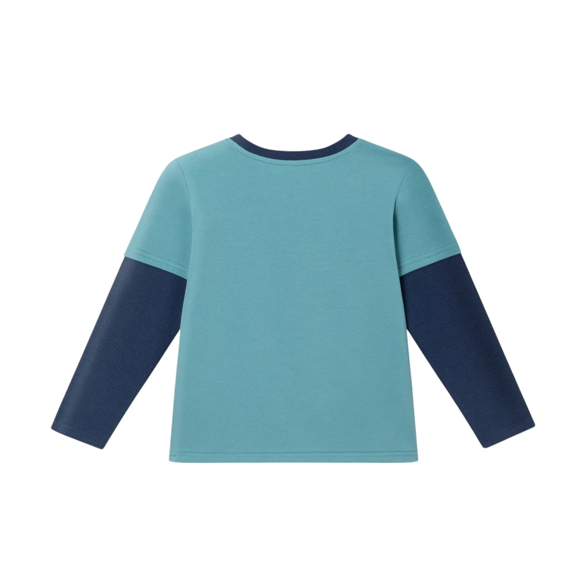 Kids Jersey Twofer Tee & Terry Pants Set | Blue Navy Sports Babykids_Andy-Evan