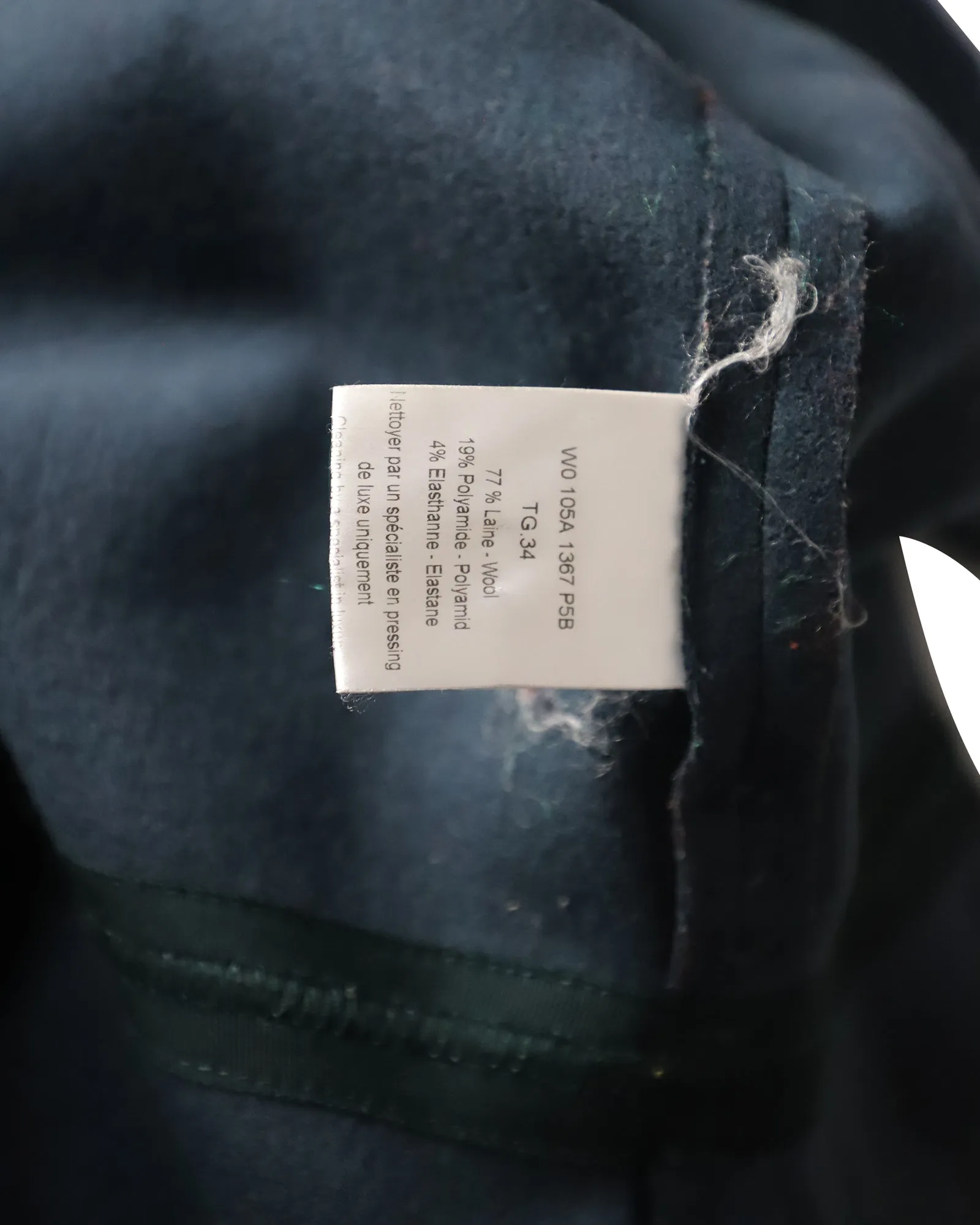 Lanvin Multi-Pocket Belted Coat in Blue Wool