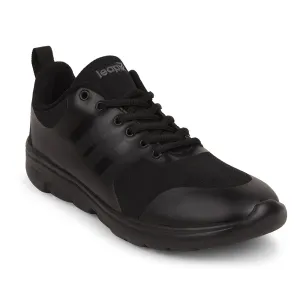 Leap7x Black Casual Lacing Shoes For Men TRIVSKO-2E By Liberty
