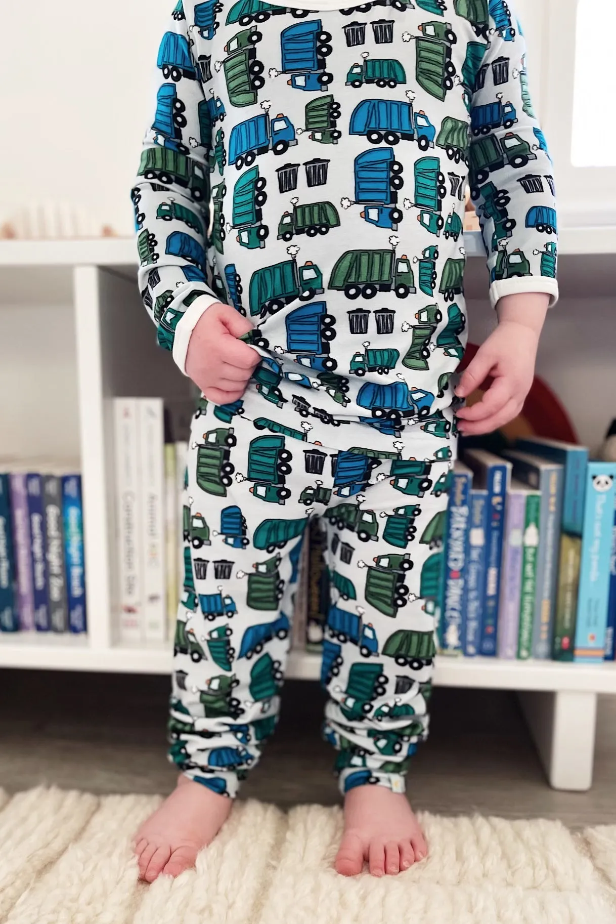 Long Sleeve Pajama Set - Garbage Trucks Babykids_Clover-Baby-Kids