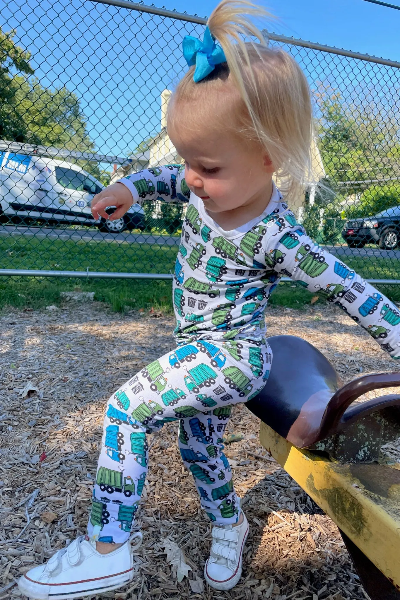 Long Sleeve Pajama Set - Garbage Trucks Babykids_Clover-Baby-Kids