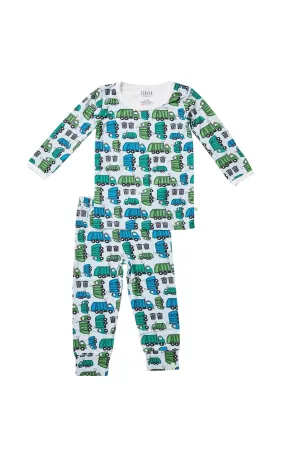 Long Sleeve Pajama Set - Garbage Trucks Babykids_Clover-Baby-Kids