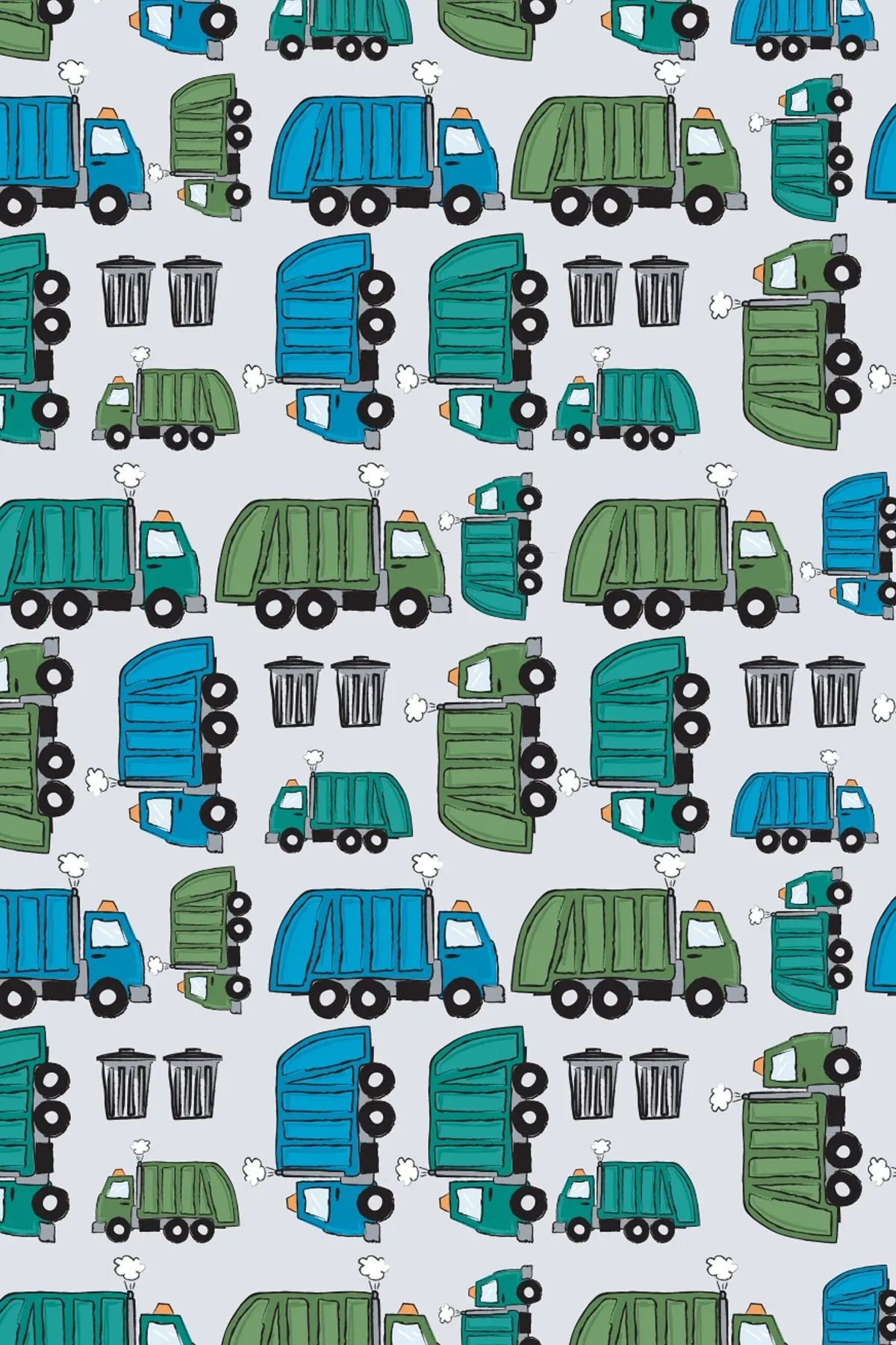 Long Sleeve Pajama Set - Garbage Trucks Babykids_Clover-Baby-Kids