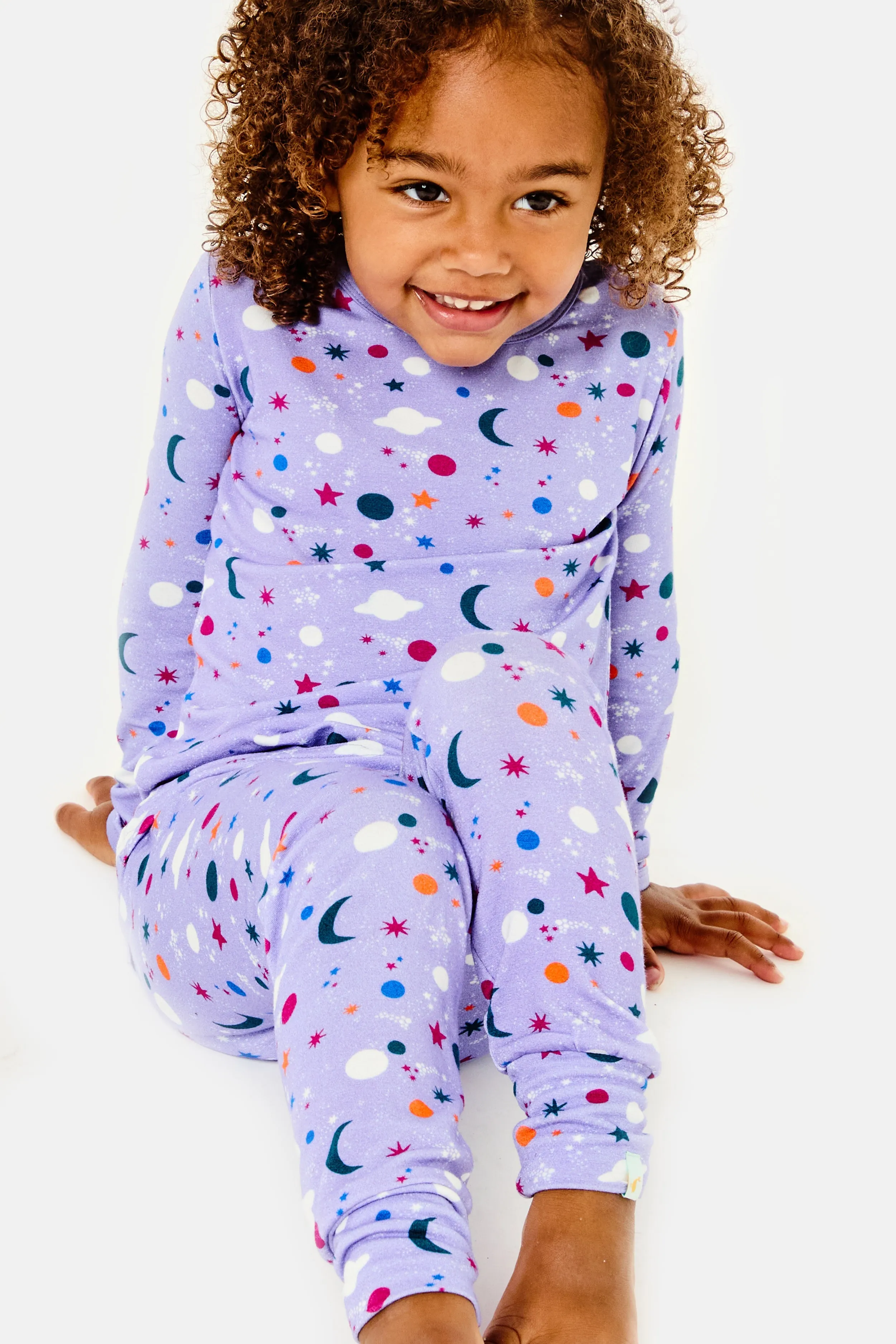 Long Sleeve Pajama Set - Luna Lavender Babykids_Clover-Baby-Kids