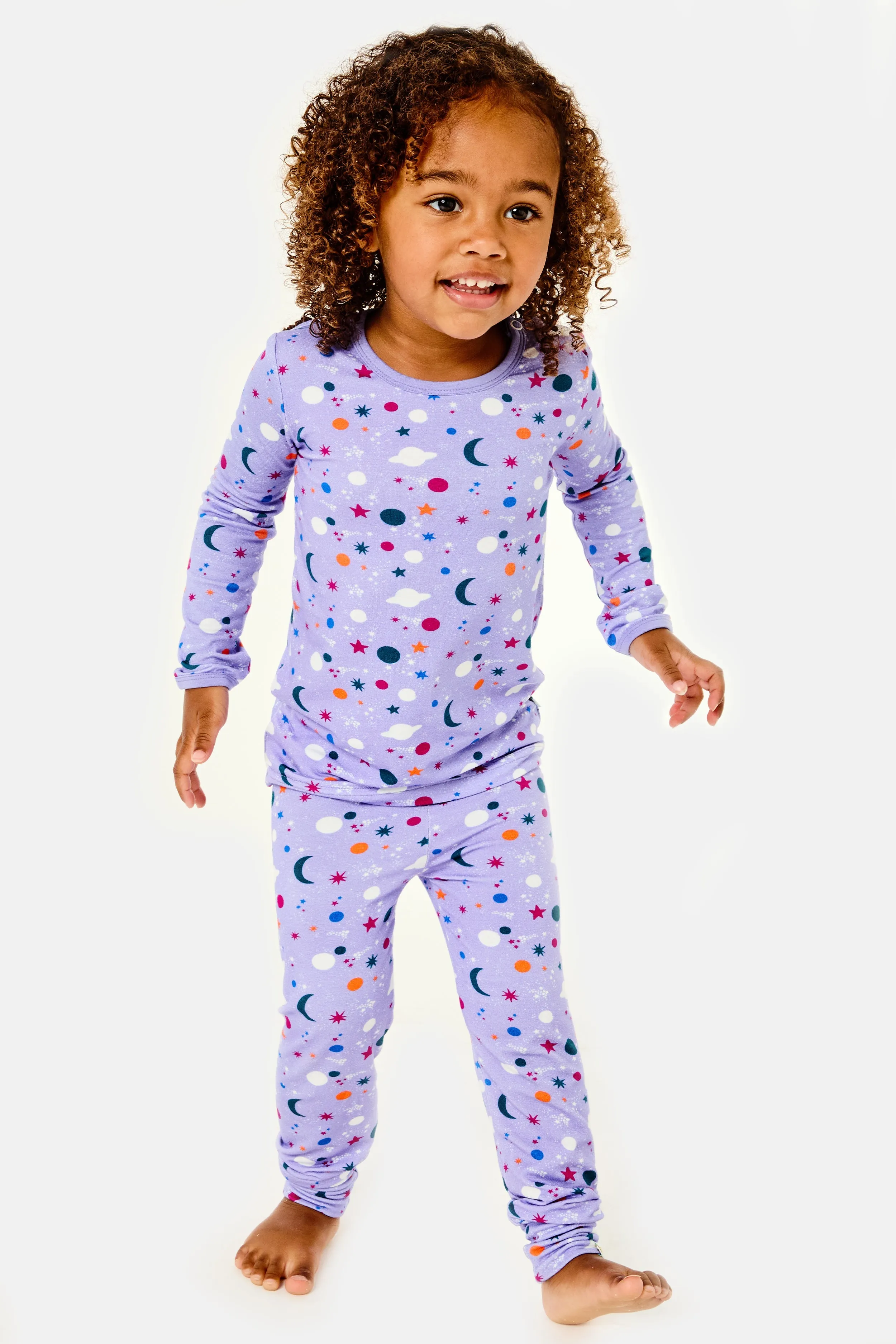 Long Sleeve Pajama Set - Luna Lavender Babykids_Clover-Baby-Kids