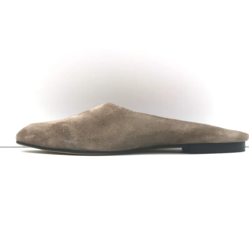 Maryam Nassir Zadeh Flat Mules Ash Suede Size 39.5