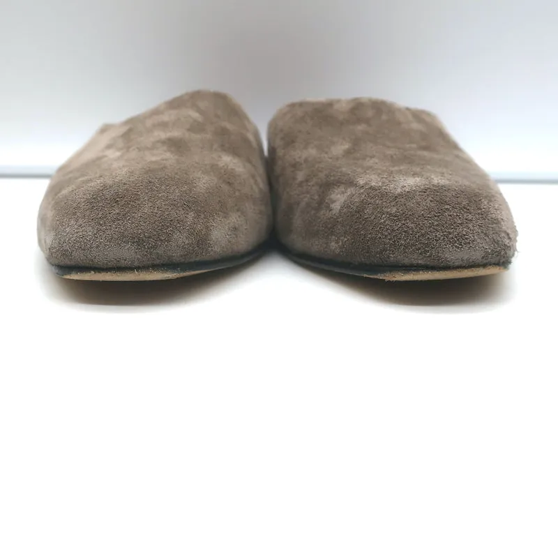 Maryam Nassir Zadeh Flat Mules Ash Suede Size 39.5