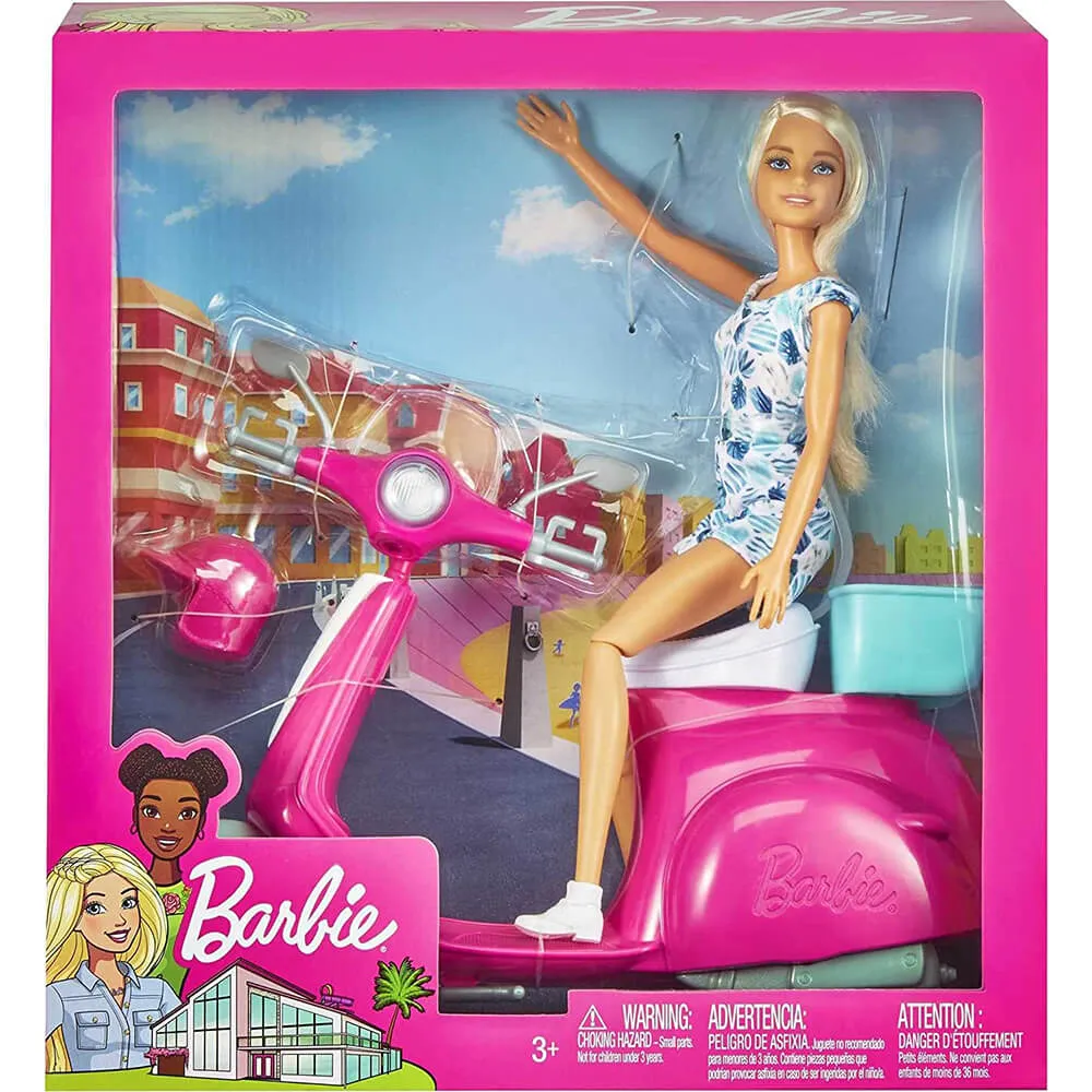 Mattel Toys Barbie Doll and Accessories Scooter Playset