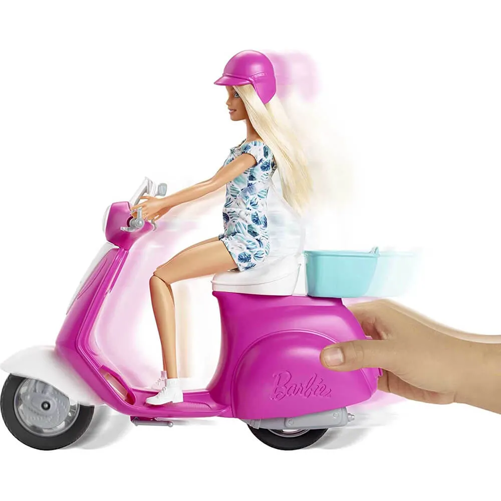 Mattel Toys Barbie Doll and Accessories Scooter Playset