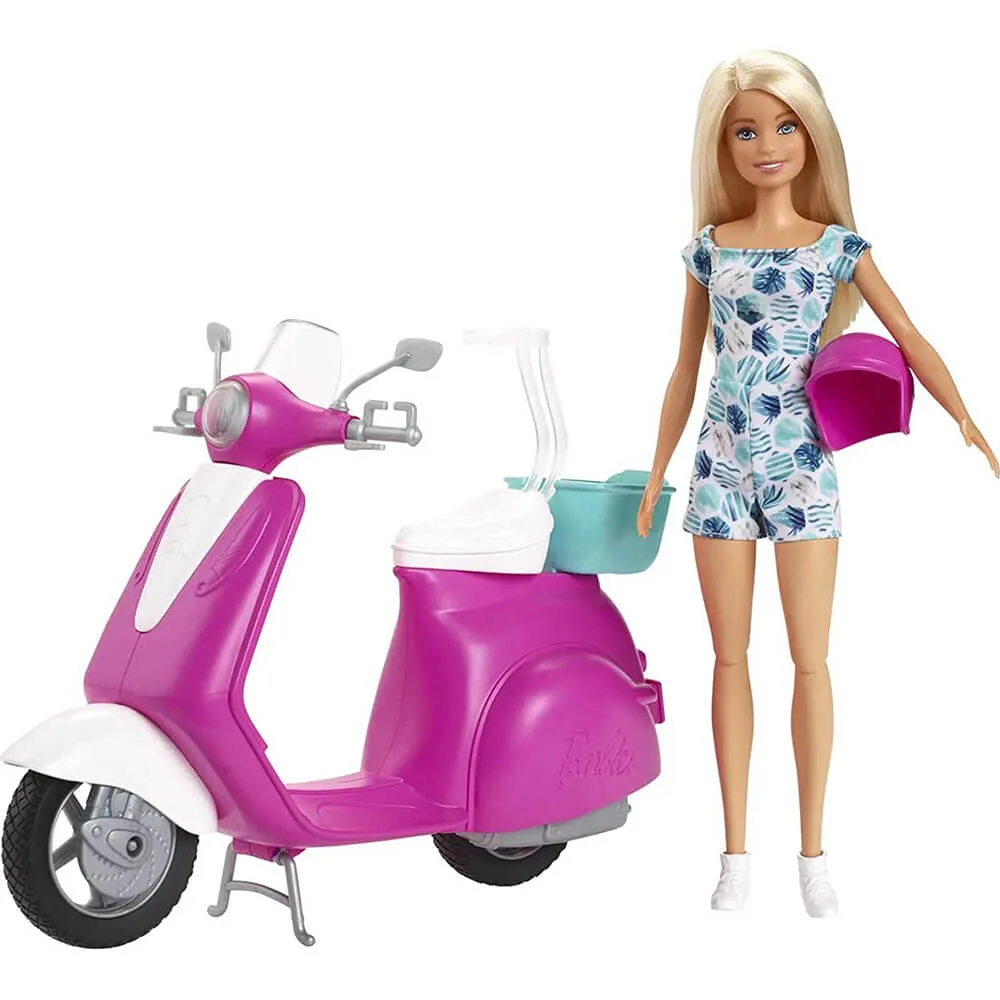 Mattel Toys Barbie Doll and Accessories Scooter Playset