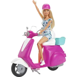 Mattel Toys Barbie Doll and Accessories Scooter Playset