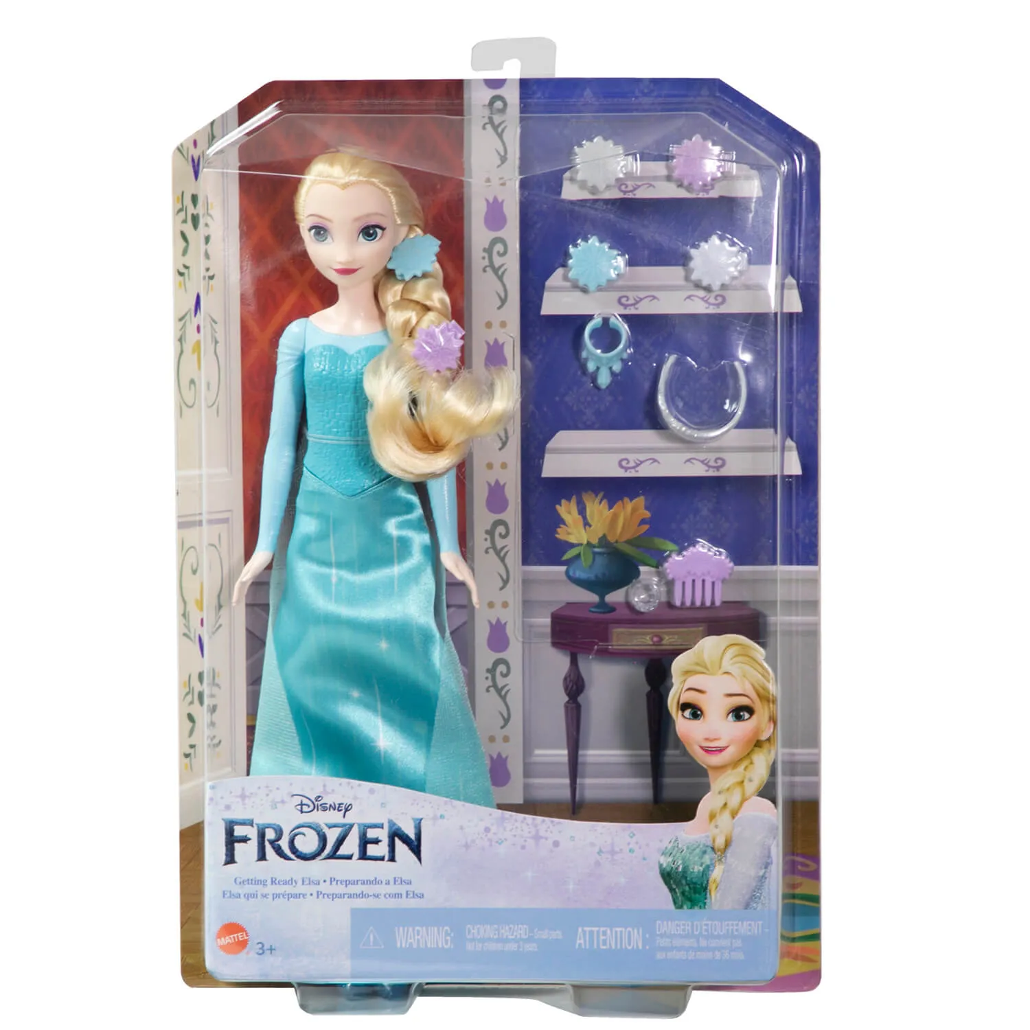 Mattel Toys Disney Frozen Getting Ready Elsa Doll with Accessories