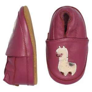 MELTON Red Violet Lama læder hjemmesko Babykids_Melton