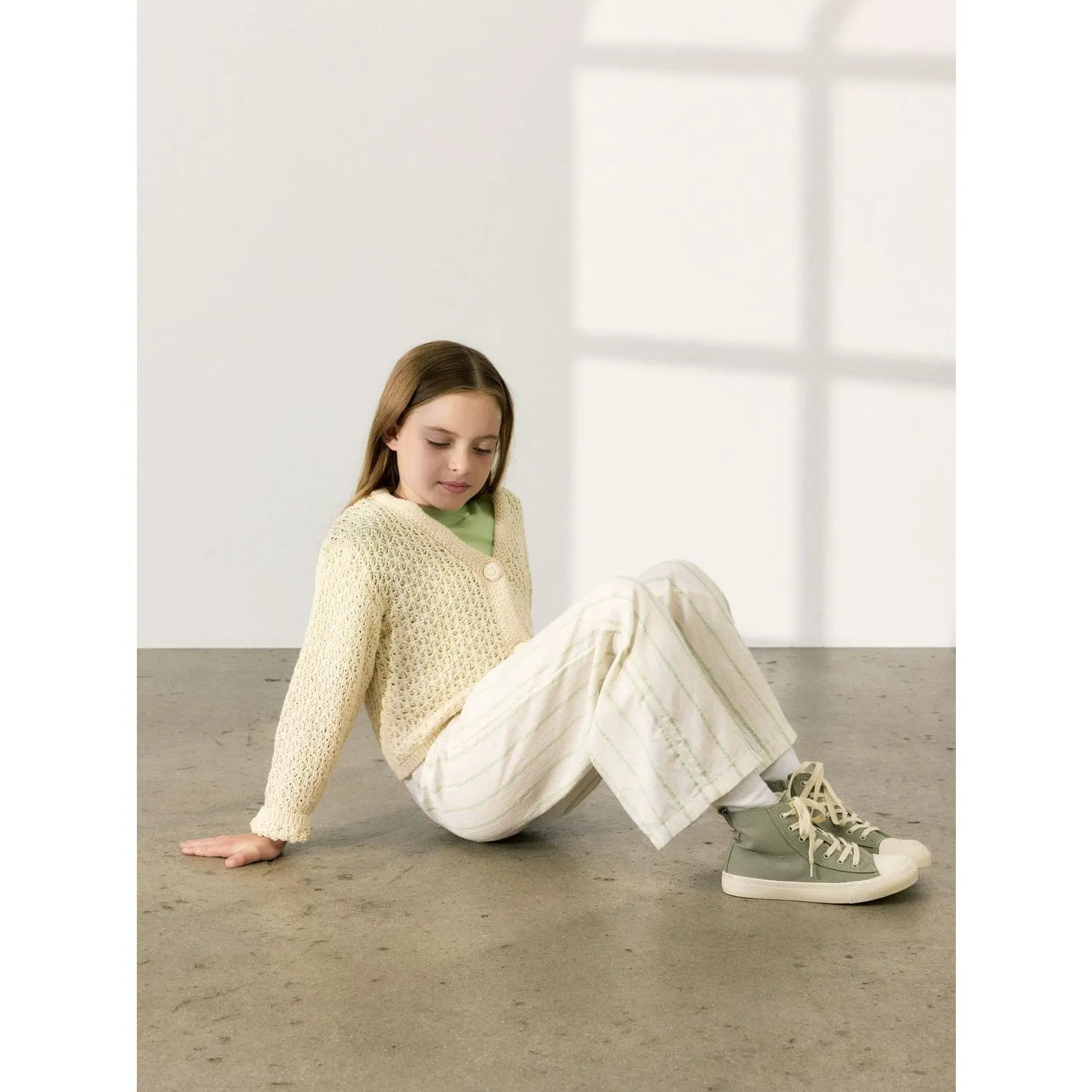 Name It Arcadian Green Fizteks Wide Pants Babykids_Name-It