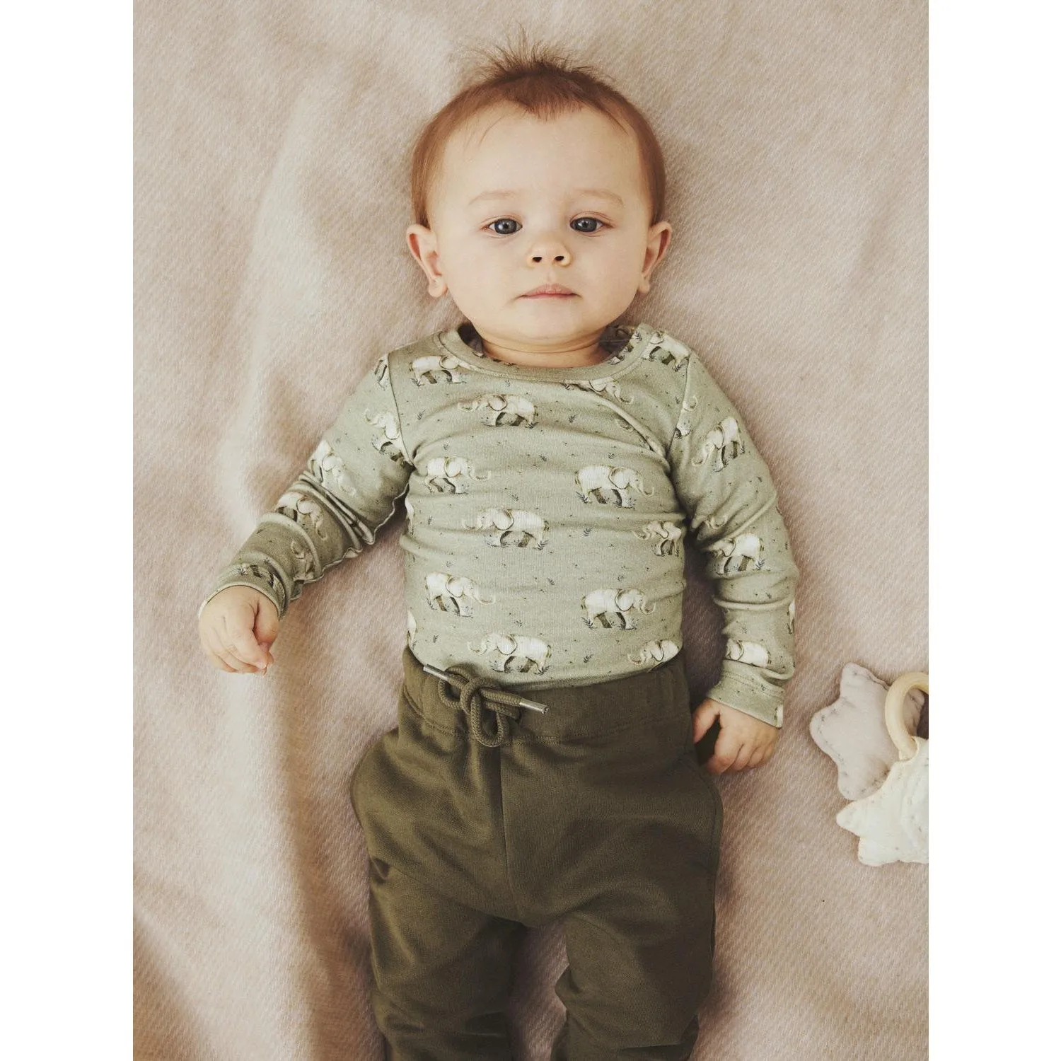 Name It Dusty Olive Brir Pants Babykids_Name-It