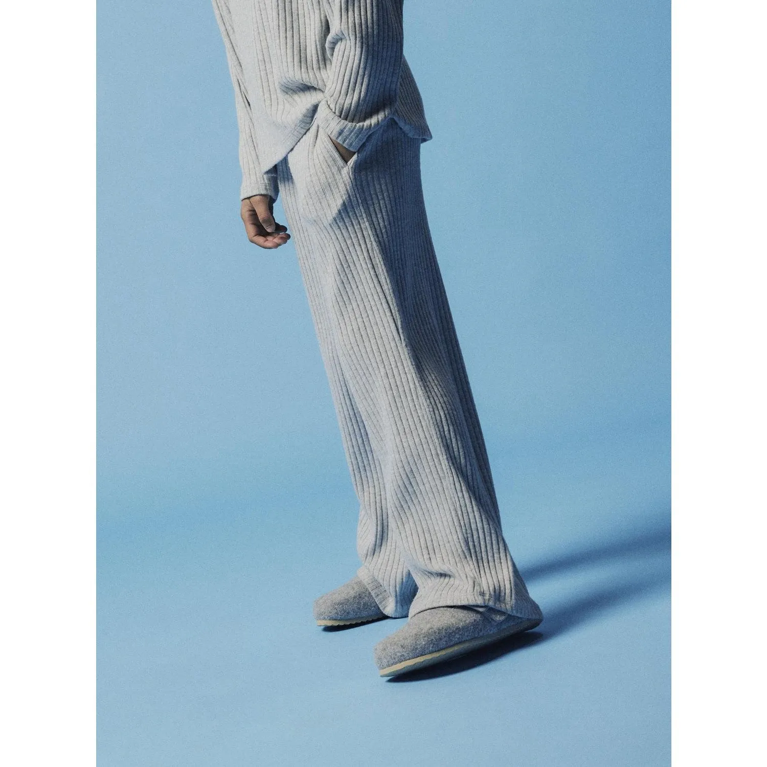 Name It Grey Melange Rikka Wide Pants Babykids_Name-It