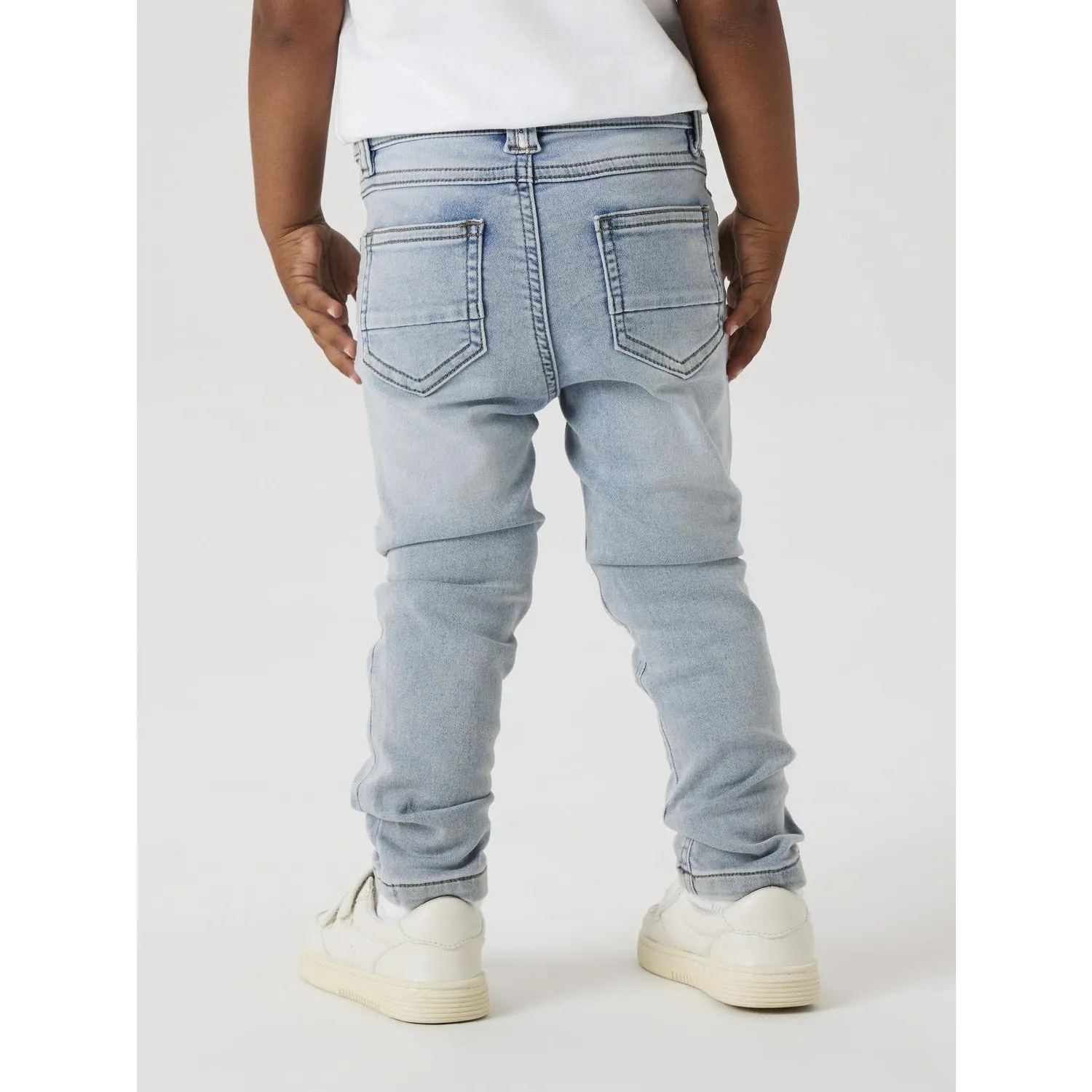 Name It Light Blue Bleached Denim Silas Slim Sweat Jeans Noos Babykids_Name-It