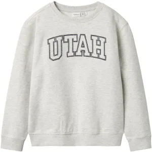 Name It Light Grey Melange Taloy Regular Sweatshirt Babykids_Name-It