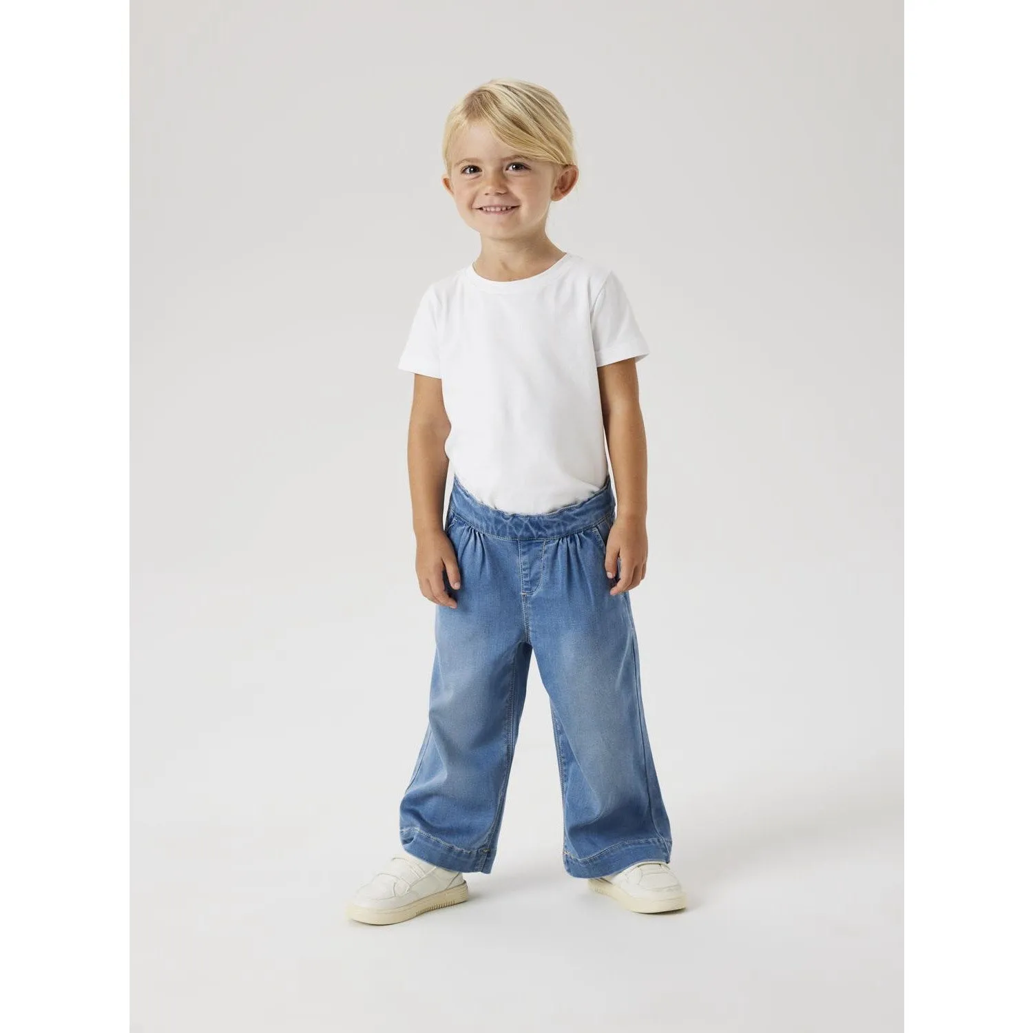 Name It Medium Blue Denim Bella Wide Jeans Noos Babykids_Name-It