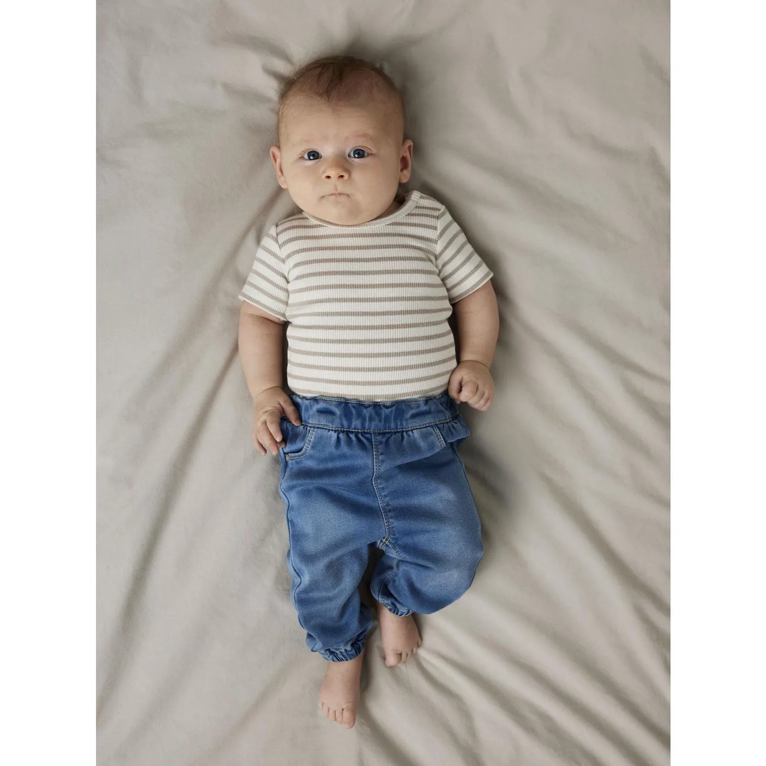 Name It Medium Blue Denim Rose Loose Jeans Noos Babykids_Name-It
