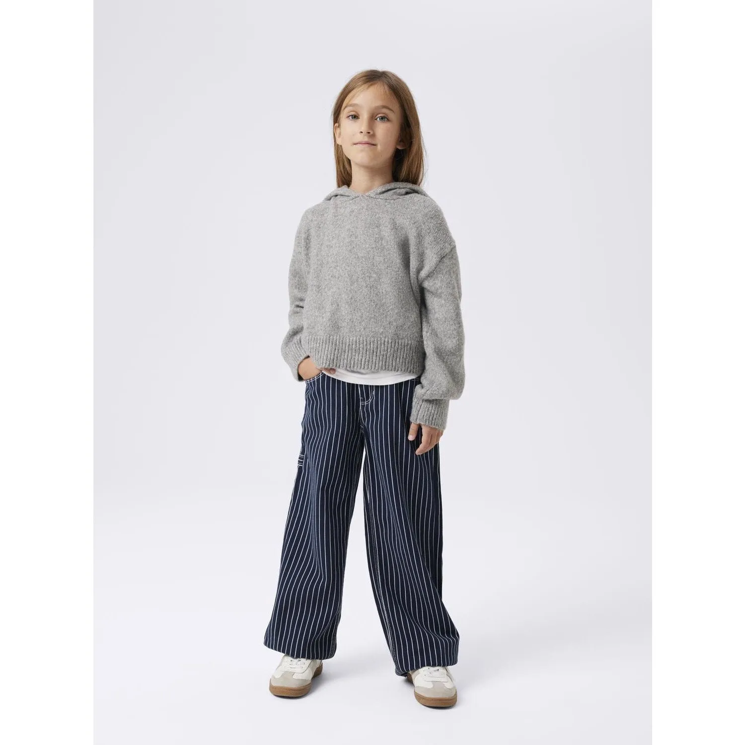 Name It Navy Blazer Rose Wide Twill Stripe Pants Babykids_Name-It