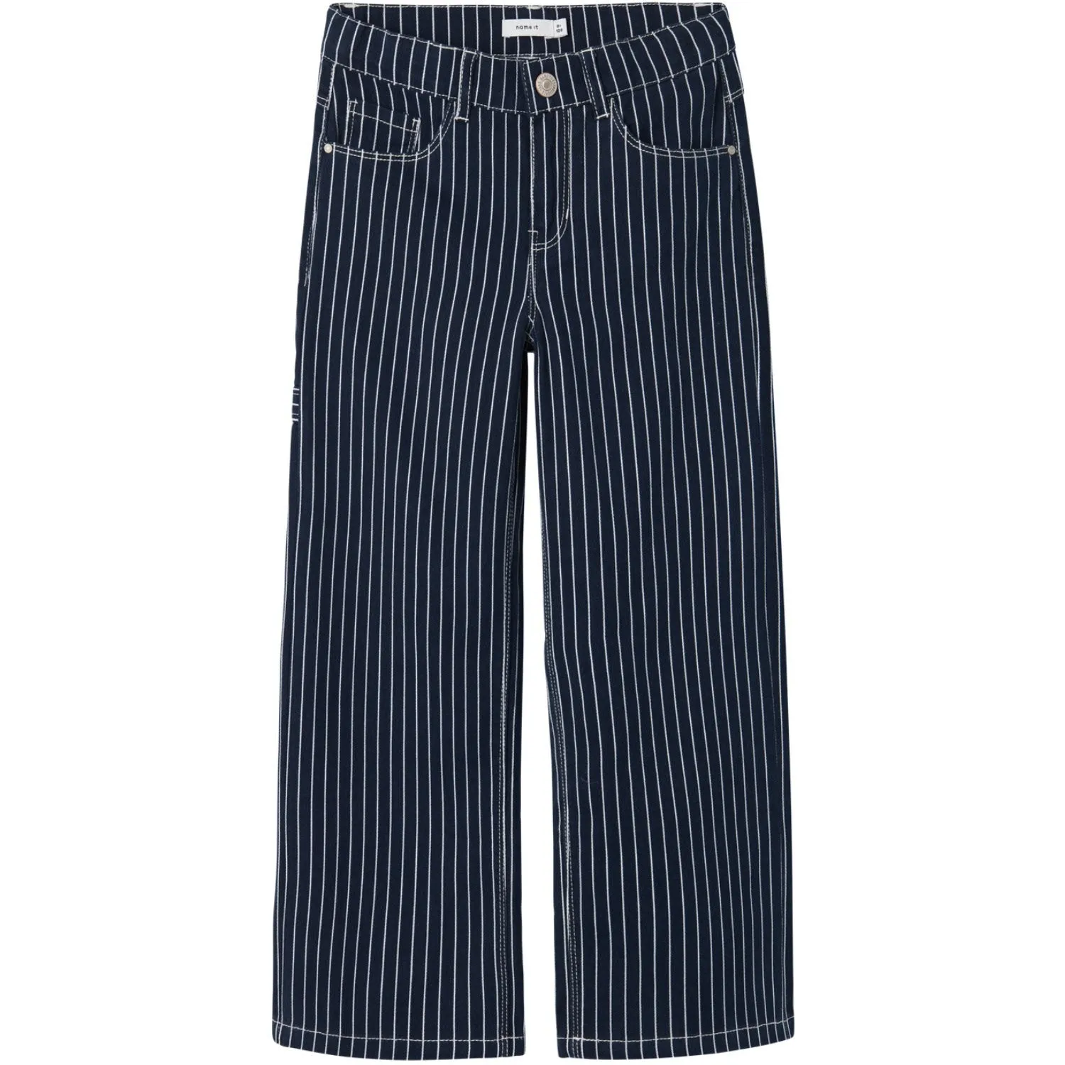 Name It Navy Blazer Rose Wide Twill Stripe Pants Babykids_Name-It