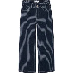 Name It Navy Blazer Rose Wide Twill Stripe Pants Babykids_Name-It