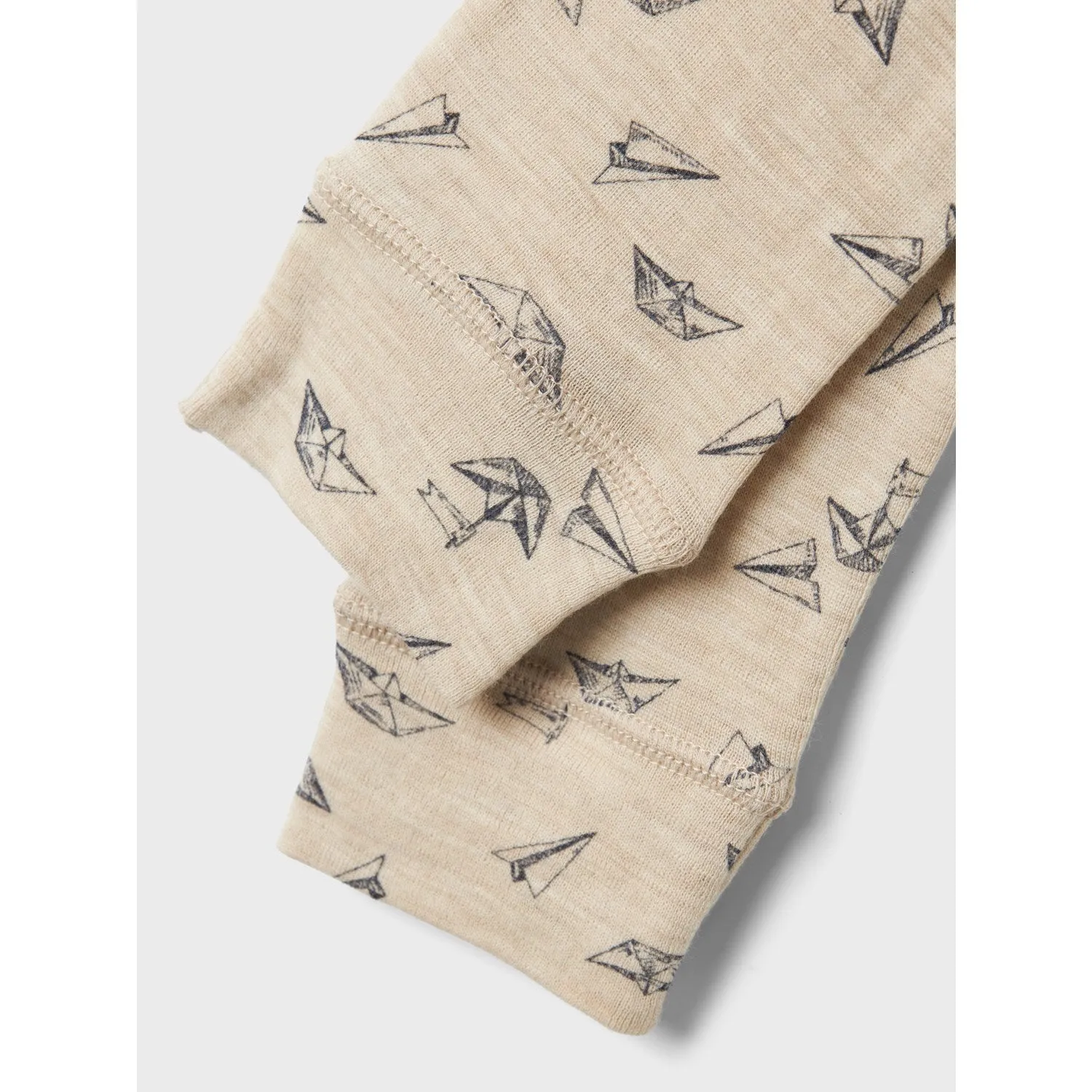 Name It Pure Cashmere Aop Wang Wool Rib Long Johns Aop Babykids_Name-It