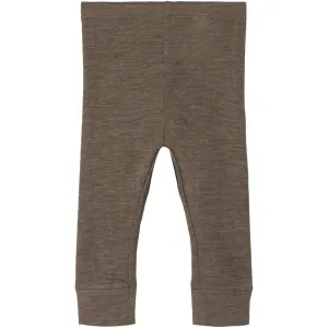 Name It Walnut Wossa Wool/Silk Rib Long Johns Babykids_Name-It