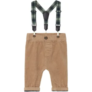 Name It Weathered Teak Ben U Shape Corduroy Pants Babykids_Name-It