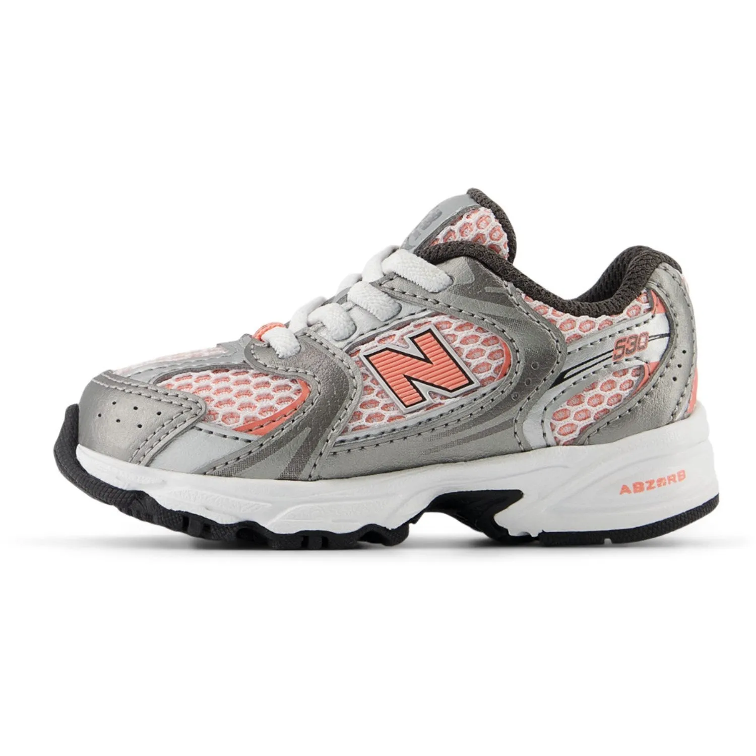 New Balance Dark Silver Metallic New Balance 530 Kids Bungee Lace Babykids_New-Balance