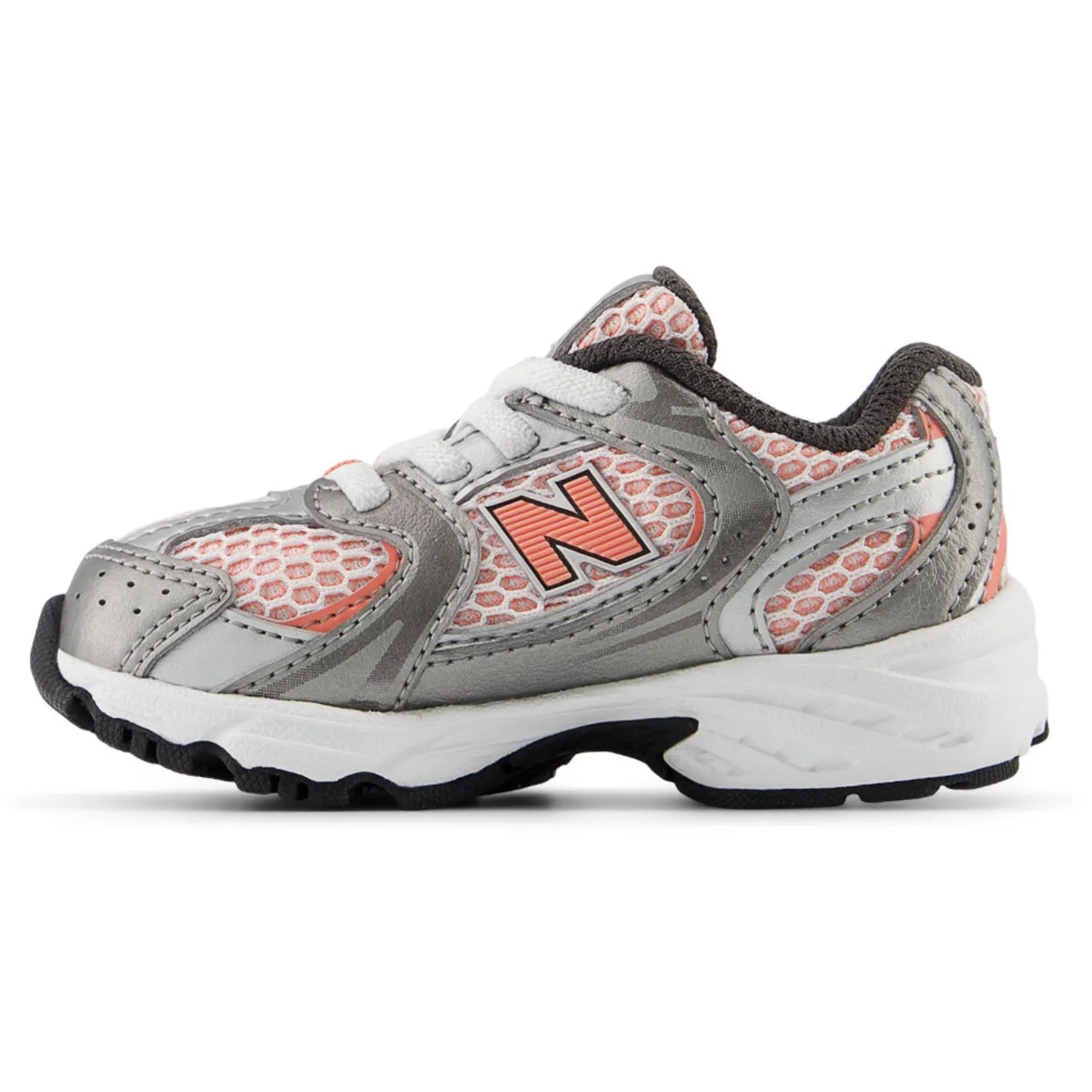 New Balance Dark Silver Metallic New Balance 530 Kids Bungee Lace Babykids_New-Balance