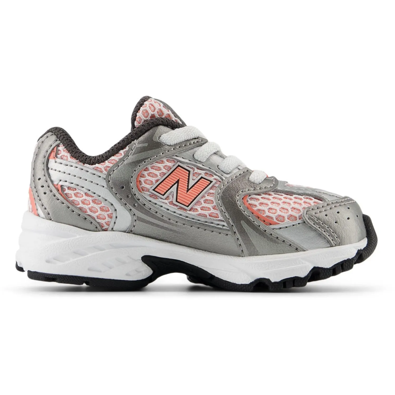 New Balance Dark Silver Metallic New Balance 530 Kids Bungee Lace Babykids_New-Balance